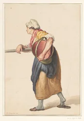 Standing Woman with a Bucket Under Her Arm