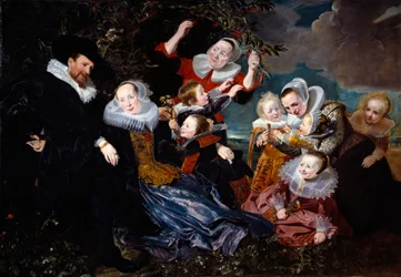 Portrait of Paulus Van Beresteyn with His Wife and Six Children and Two Maidens
