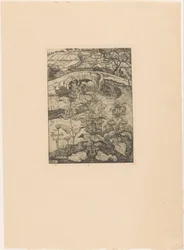 Hilly landscape with bridge in Bath