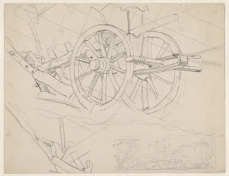 Study of Plow and a Man with Plow and Double Span Horses