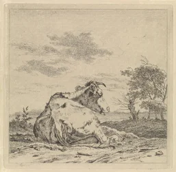 Landscape with Lying Cow