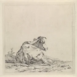 Landscape with Lying Cow