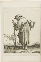 Marching Beggar Woman with a Basket, from It