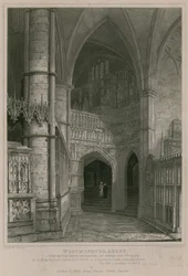 View of the south screen of the Henry the Fifth Chapel, Westminster Abbey