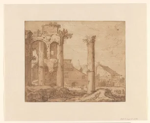 The Forum of Nerva in Rome, Seen from the Temple of Minerva