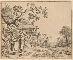 Woman Conversing with a Peasant