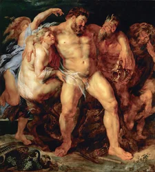 The Drunken Hercules, Led by a Nymph and a Satyr, ca. 1614