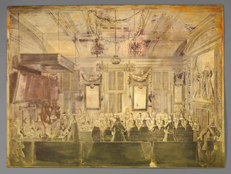 Farewell Dinner for King Charles II of England at the Mauritshuis in The Hague