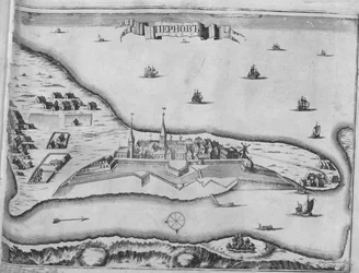 View of the Siege of Pärnu on August 1710, 1715