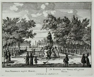 The Fountain of Venus in a grand garden, from 