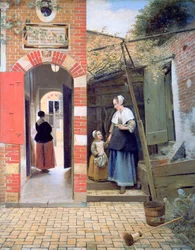 Courtyard of a House in Delft, 1658