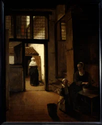 View of the Back Yard of a Dutch House