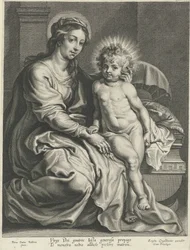 Mary with Christ Child by Cradle