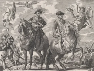 Plate 20: Charles V and Ferdinand on Horseback, from Guillielmus Becanus