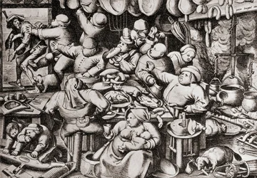 Beggar Being Thrown Out of a Rich Man
