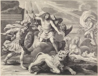 Promotional Print with Allegorical Representation of Louis XIV as Jupiter, 1659