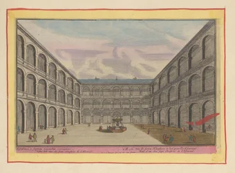 View of the Courtyard of One of the Monasteries in the Escorial