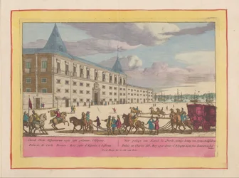 View of the Palace of Charles VI in Lisbon