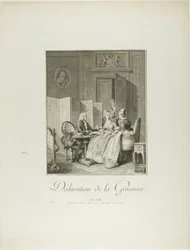 Announcement of Pregnancy, from Monument of Physical and Moral Costume at the End of the Eighteenth Century