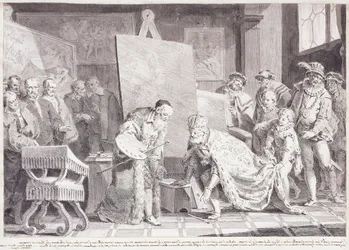 Emperor Charles V Picking Up Titian