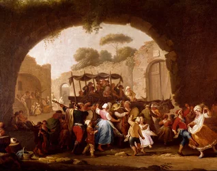 Dance Scene and Popular Party in Naples (detail)
