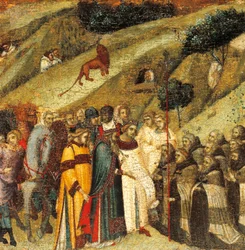 First Carmelite Hermits in Spring of Elijah (detail)
