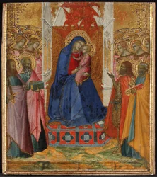 Mary Enthroned with the Child, Adoring Angels and Saints Paul, John the Evangelist, John the Baptist and Peter