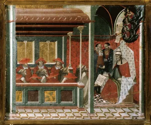 Pope Honorius III Approving the Carmelite Rule (detail)