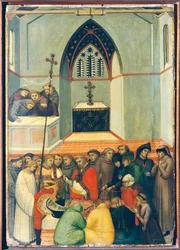 The Exhumed Body of the Blessed is Found Intact and Fresh, Tile on Altarpiece of the Blessed Humility