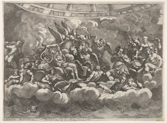 Gathering of Various Olympian Gods and Mythological Figures