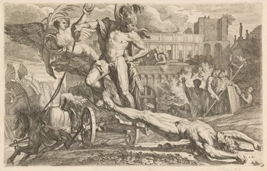 Achilles Dragging the Body of Hector Around the Walls of Troy
