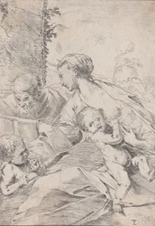 The Holy Family with the Infant Saint John Holding an Apple