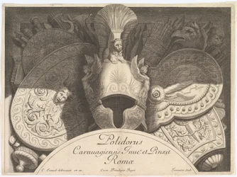 Weapon Trophies after the Façade of Palazzo Milesi in Rome, 1651