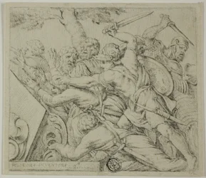 Soldiers of Cyrus Tearing Apart the Army of Spargabise