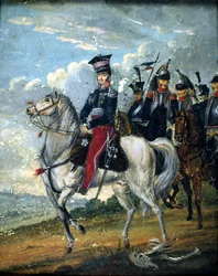 Prince Josef Anton Poniatowski with guides, c.1813