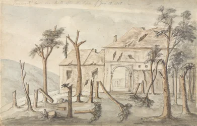 Hougoumont drawn one month after the Action of June 18 1815, July 1815