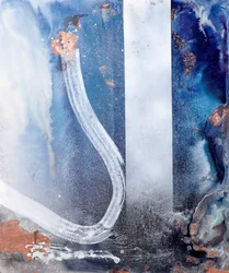 Modern Blue Metallic Flow