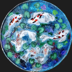 Vibrant Koi Pond
