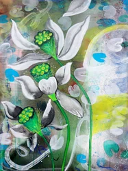 Vibrant Lotus Pond