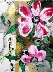 Vibrant Pink Floral Abstract