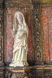 Carved statue of the Pregnant Virgin Mary, Lamego, Portugal c.1562