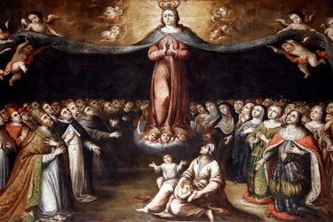 Church of Mercy. Virgin Mary. Evora. Portugal.