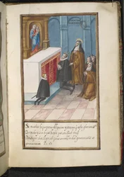 Illustration from a history of the peregrinations of the Syon Nuns, compiled in Lisbon in the early 17th century