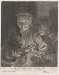 Old woman and a boy with candles, ca. 1620-30