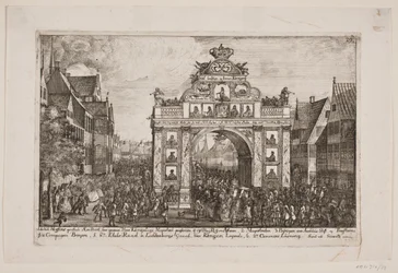 Frederik V Passing the Triumphal Arch in Horsens