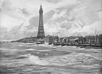 Blackpool, with its Eiffel Tower, c1896