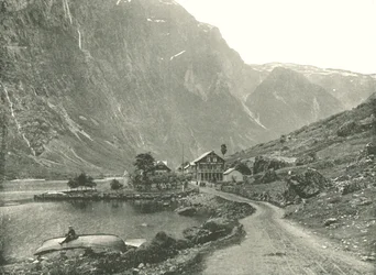 Telephone Station and Hotels, Gudvangen, Norway, 1895