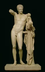 Statue of Hermes and the Infant Dionysus