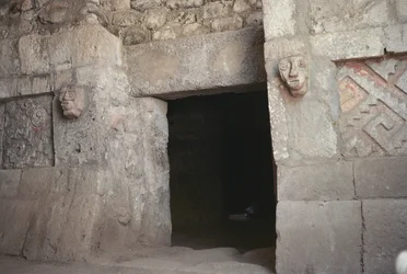 A Doorway with Carved Heads, Late Post-Classic Period