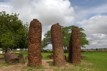 Prehistory: Megalithic circle of stones from Wassu, Gambia (photo)